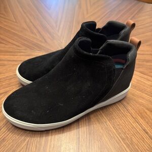 Black Suede Women’s Sneaker/Booties.